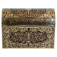 Antique English Victorian Boulle Stationery Box by J. C. Vickery and Leuchars