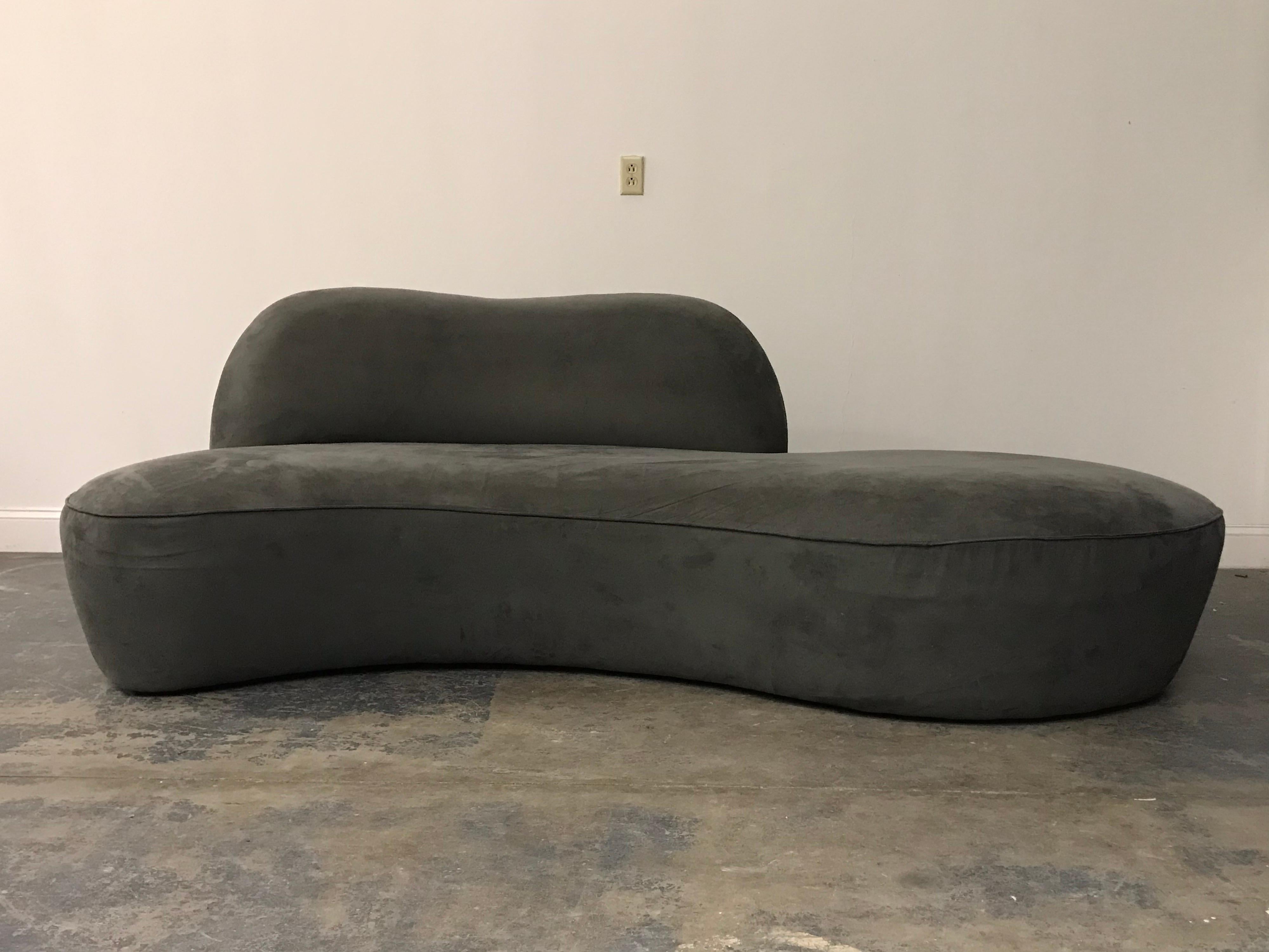Upholstery Vladimir Kagan “Zoe” Freeform Sofa, Organic Modernist, Microfiber