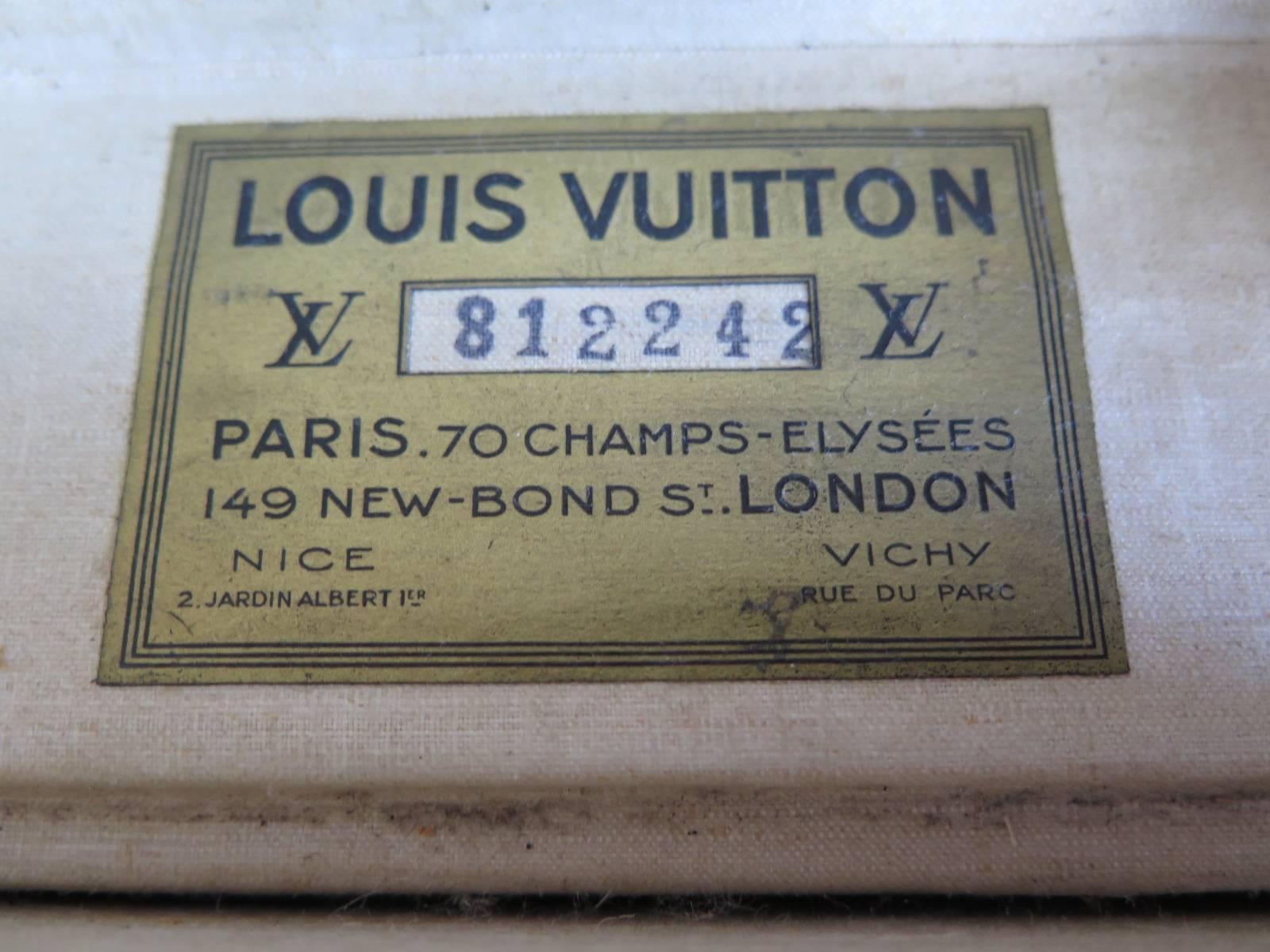 Rare Louis Vuitton Monogram Travel Case, 1940s, Vichy, France 1
