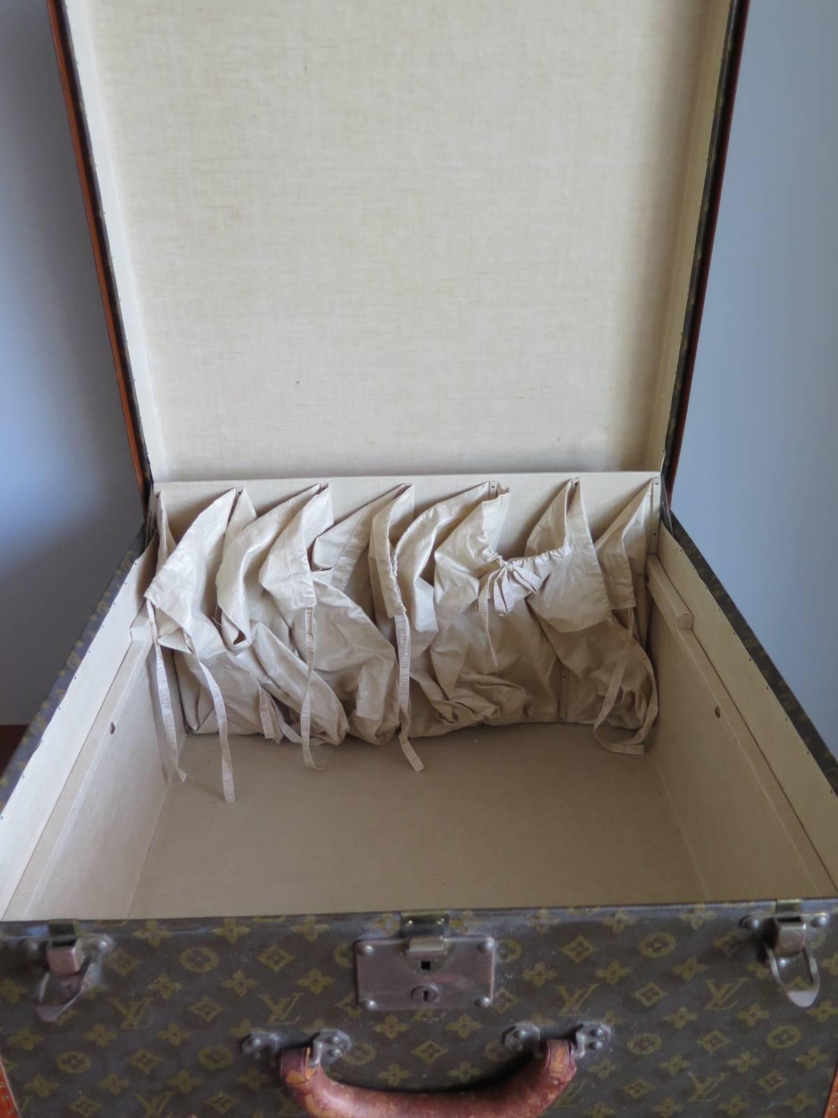 French Rare Louis Vuitton Monogram Travel Case, 1940s, Vichy, France