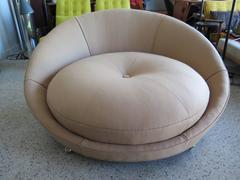 Large Round Lounge Chair by Milo Baughman