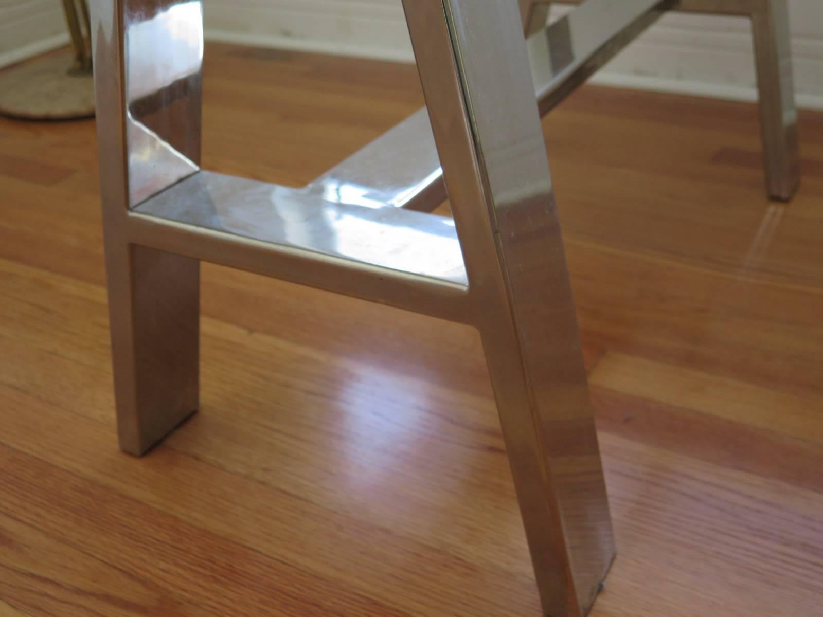 Steel and Glass Trestle Table 2
