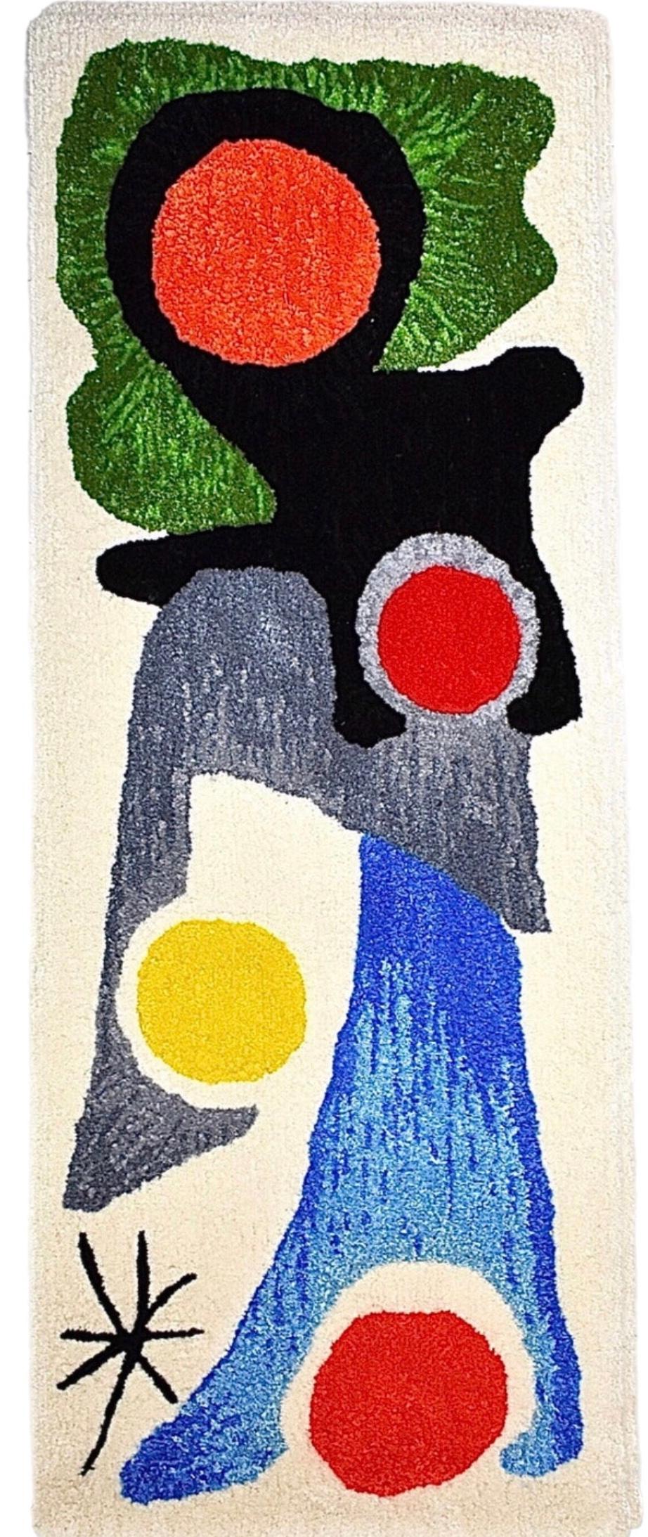 Handmade Rya Rug Type Insp Calder Miro Matisse Modern Art Wall Hanging Tapestry im Angebot 2