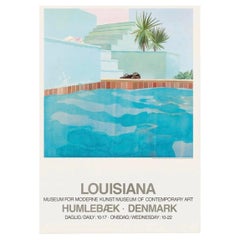 1987 Original David Hockney "Pool and Steps" Louisiana Museum Exhibition Poster