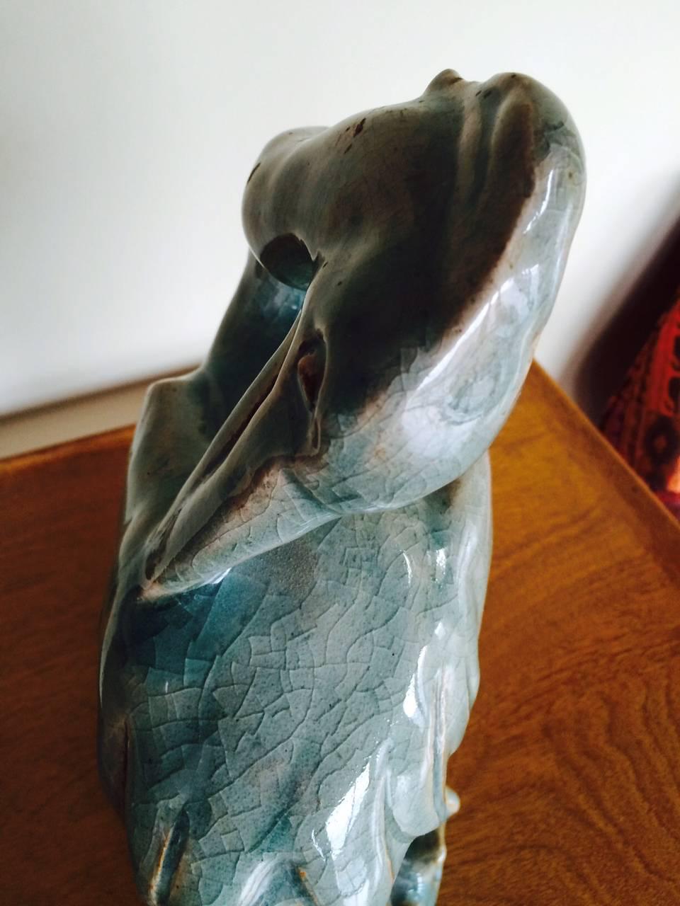 Mid-20th Century Royal Copenhagen Heron Sculpture For Sale