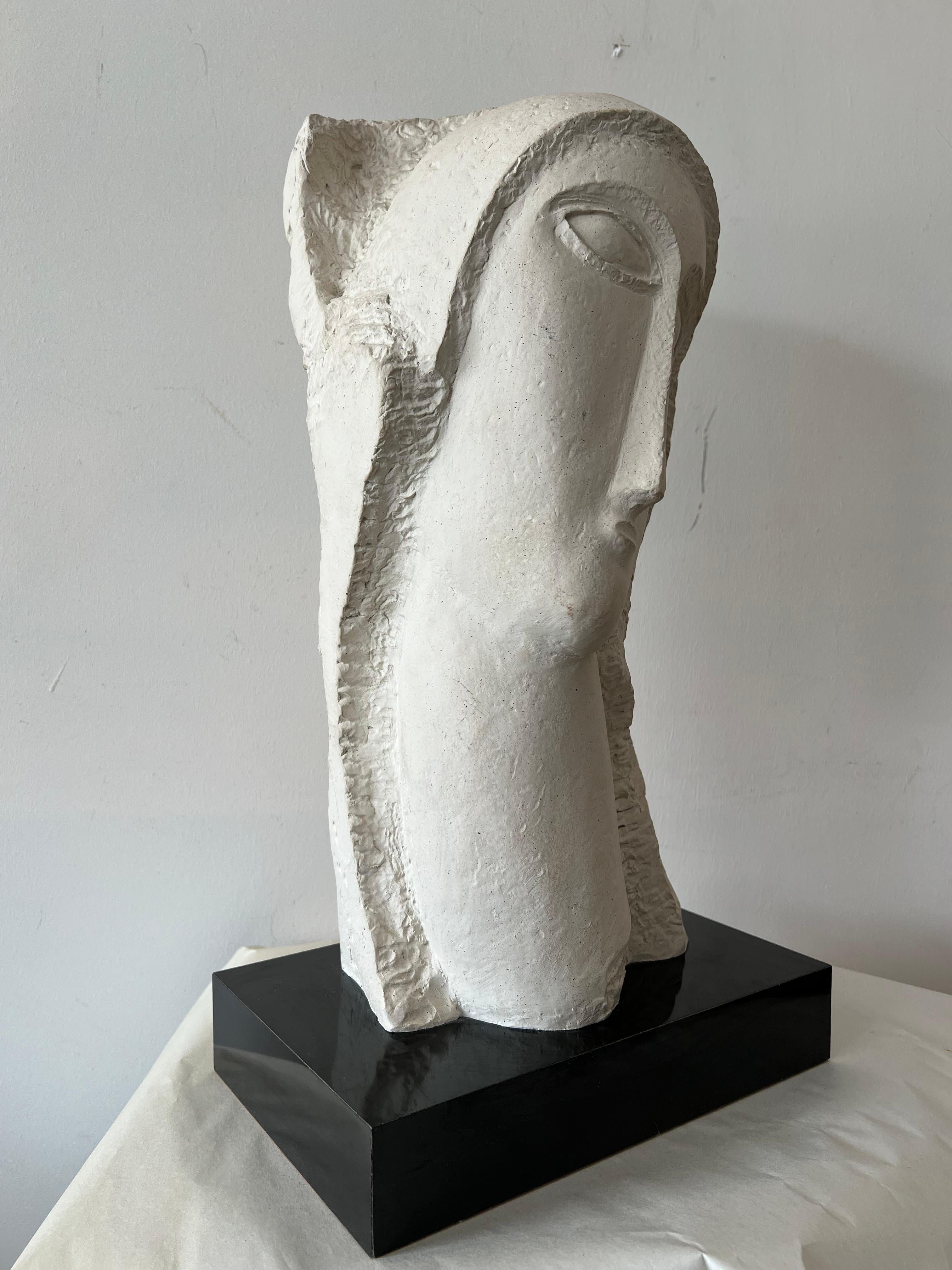 Scultura in stile Modigliani del 1985 circa Tete In condizioni buone in vendita a St.Petersburg, FL