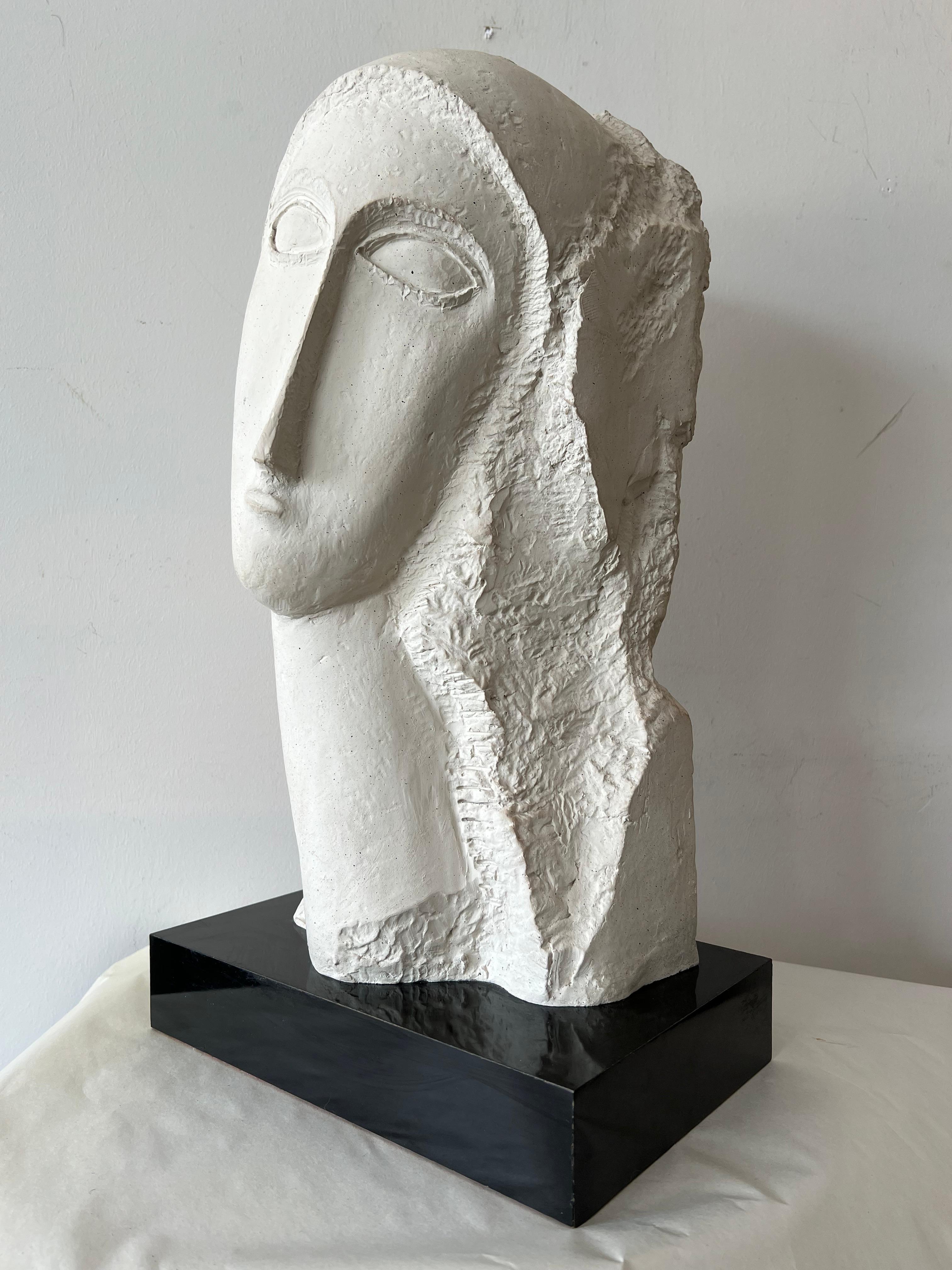 Scultura in stile Modigliani del 1985 circa Tete in vendita 2