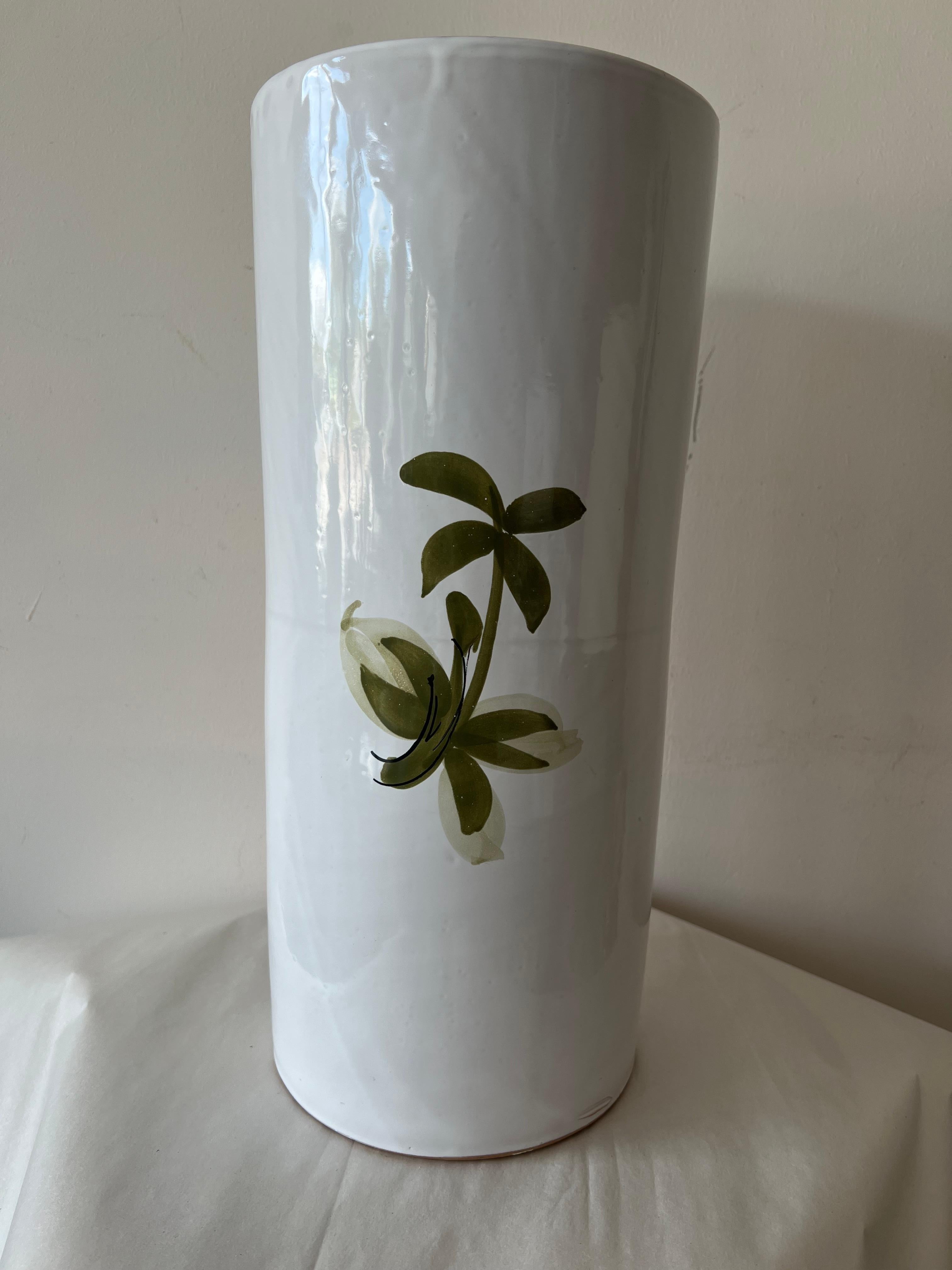 Portaombrelli in ceramica anni '70 dipinto a mano In condizioni buone in vendita a St.Petersburg, FL