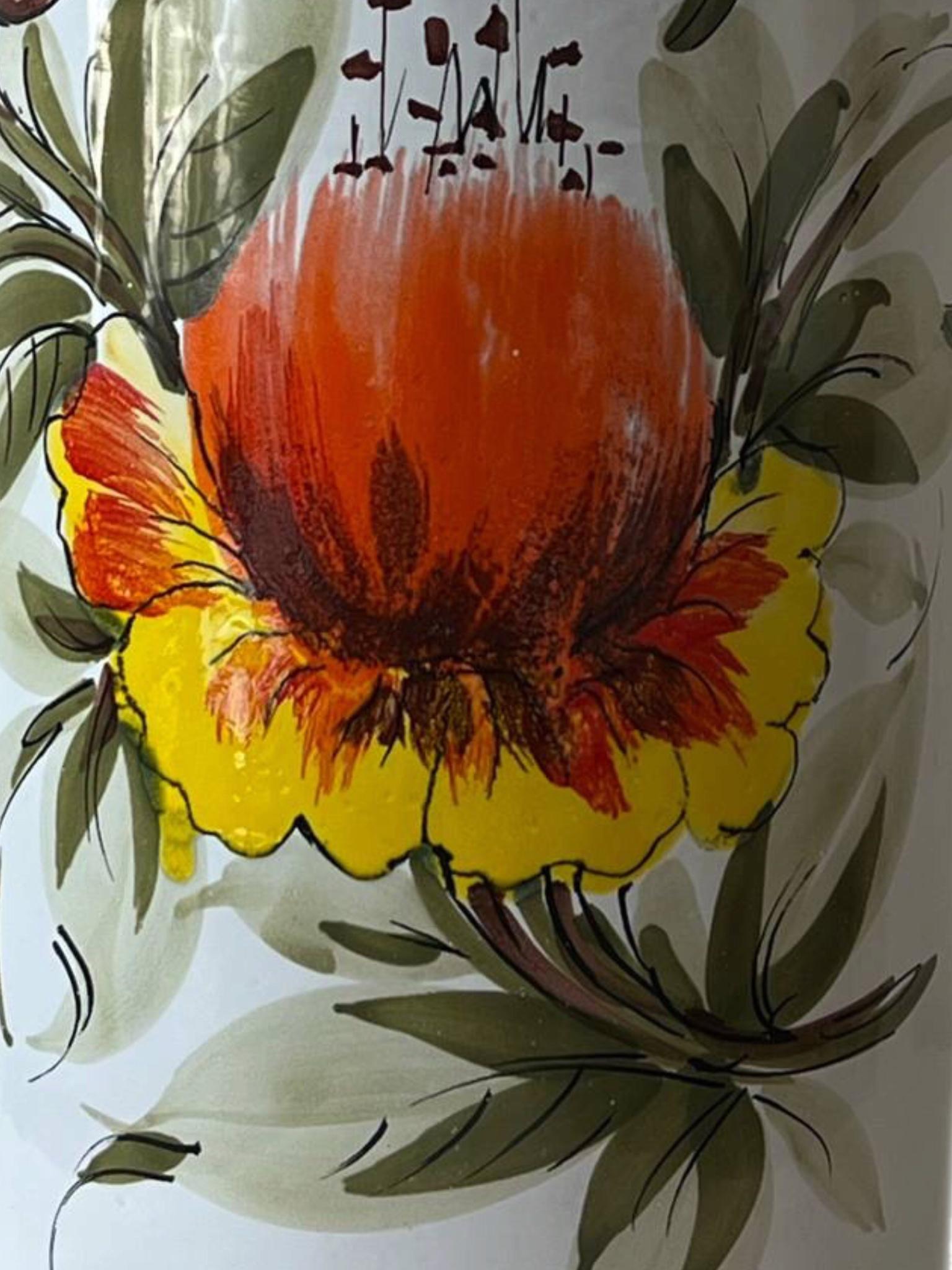 Portaombrelli in ceramica anni '70 dipinto a mano in vendita 2