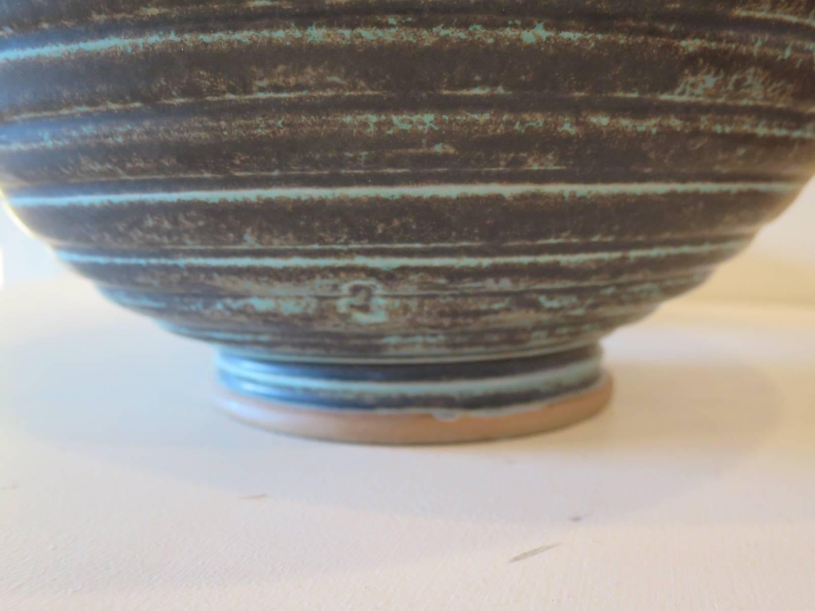American Charlie Parker Blue/Green Ceramic Bowl