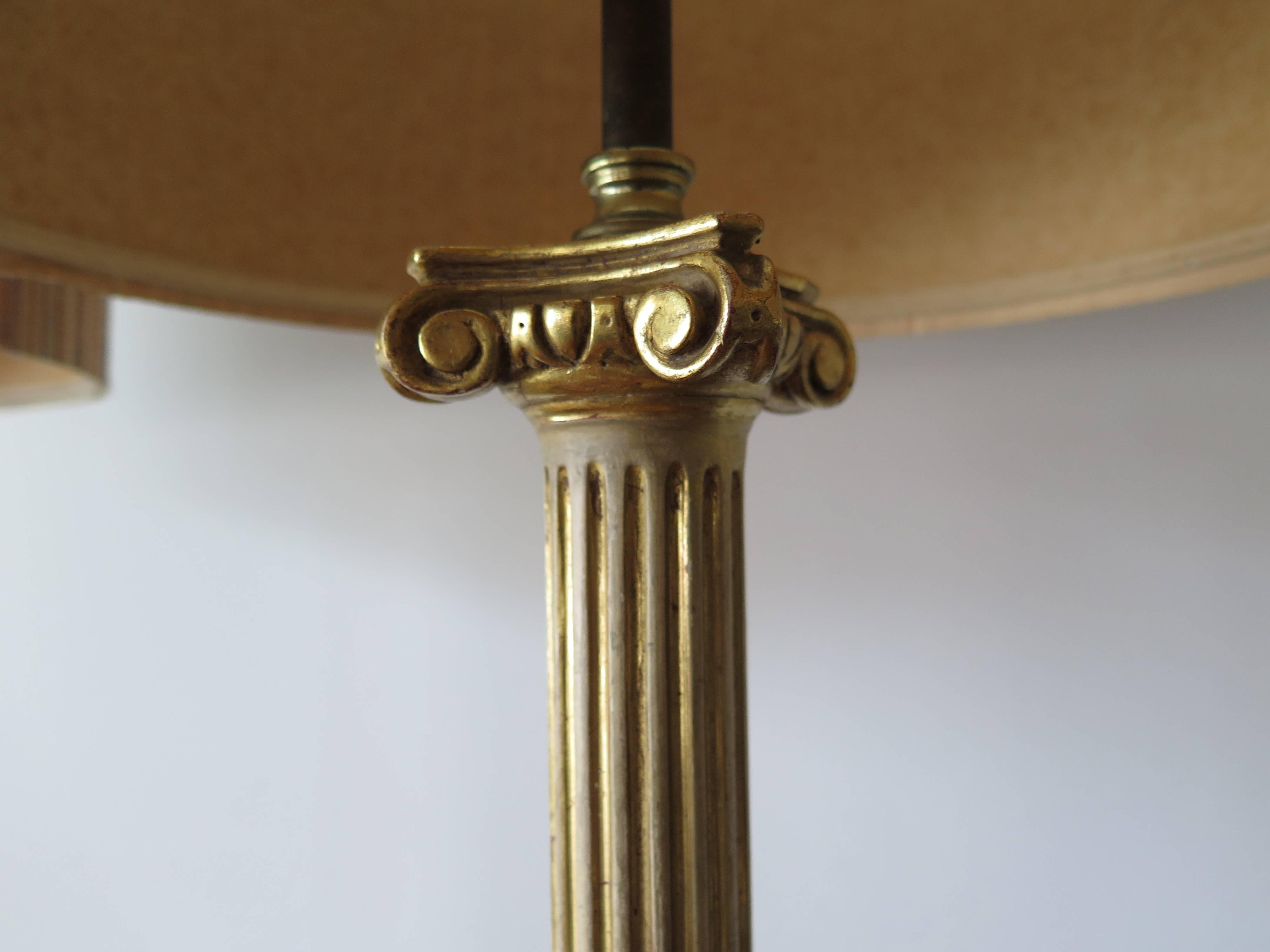 Neoclassical Pair of Maison Jansen Table Column Lamps For Sale