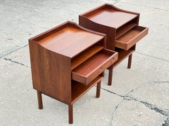 A Pair Of Teak Nightstands by Peter Hvidt and Olga Mølgaard Danish MCM 1960's
