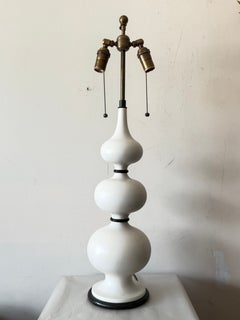 Vintage Gerald Thurston Lightolier Ceramic Gourd Lamp ca' 1950's Elegant MCM