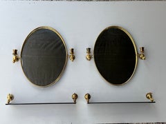 A Pair Of French Lighted Mirrors With Dolphin Design Elegant 1960's Whimsical