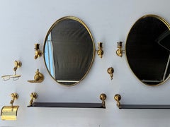 A Pair Of French Lighted Mirrors With Dolphin Design Elegant 1960's Whimsical