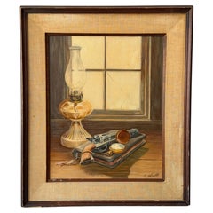 James Hall Southwestern Still Life Painting New Mexico 1971 Trompe L'oil