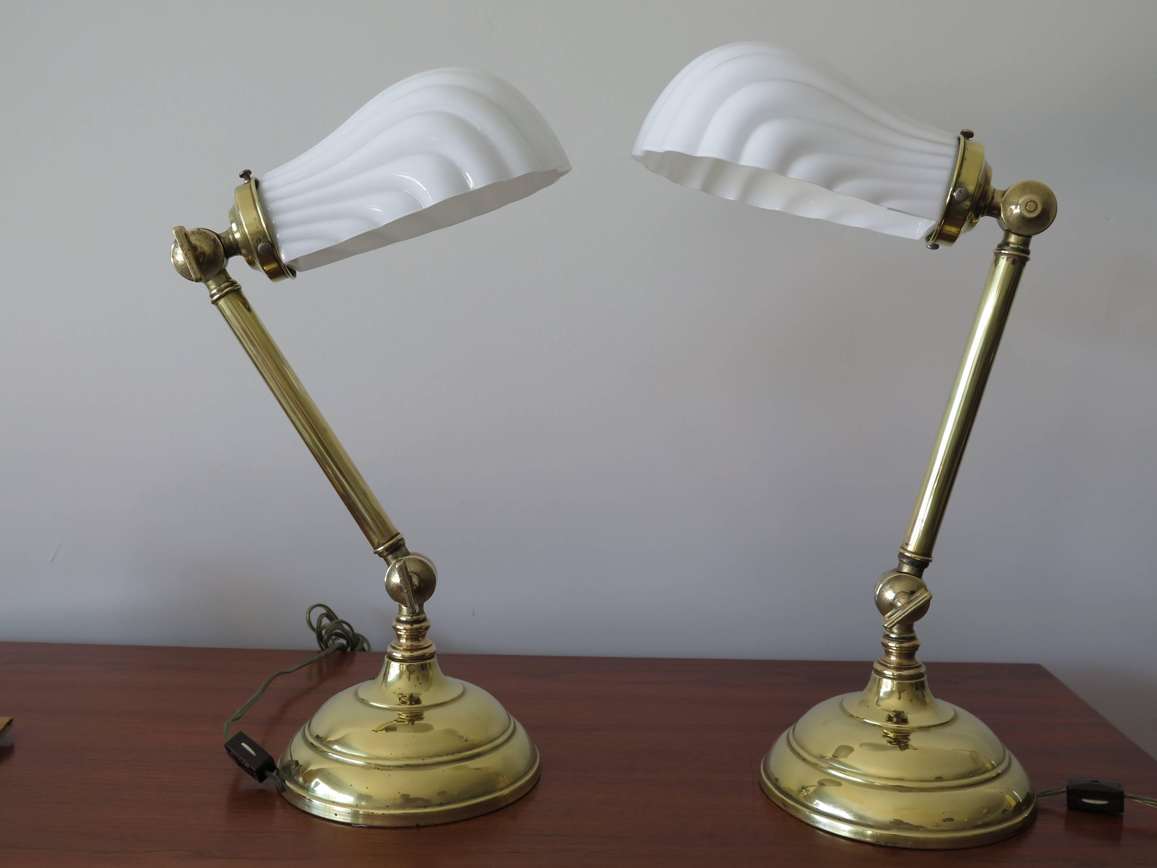Industrial Pair of Faries Table Lamps For Sale