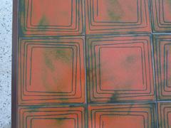 Table basse en carreaux inhabituels de Bramin Mobler, Danemark