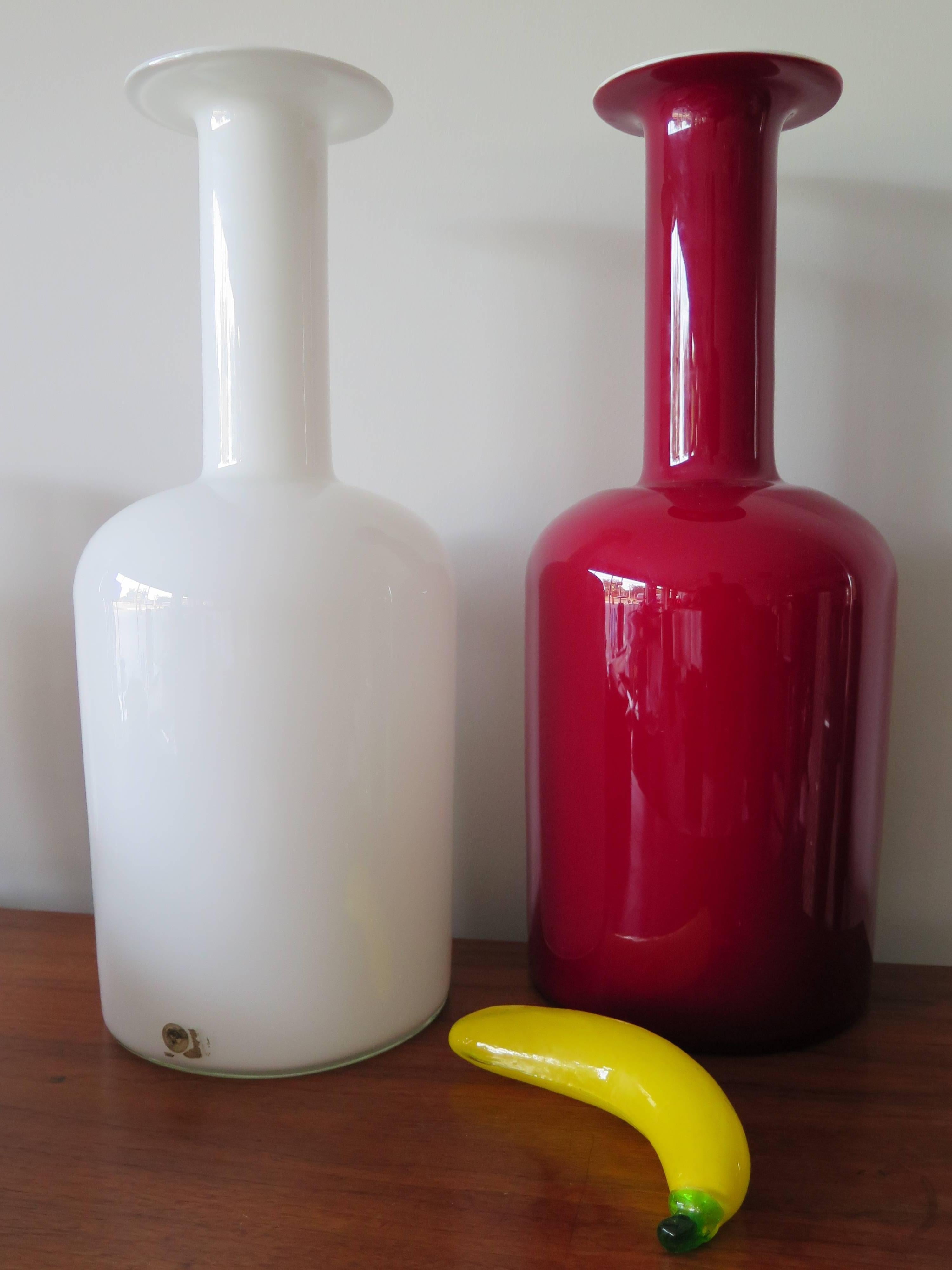 Mid-20th Century Glass Bottle Vases by Kastrup Holegaard