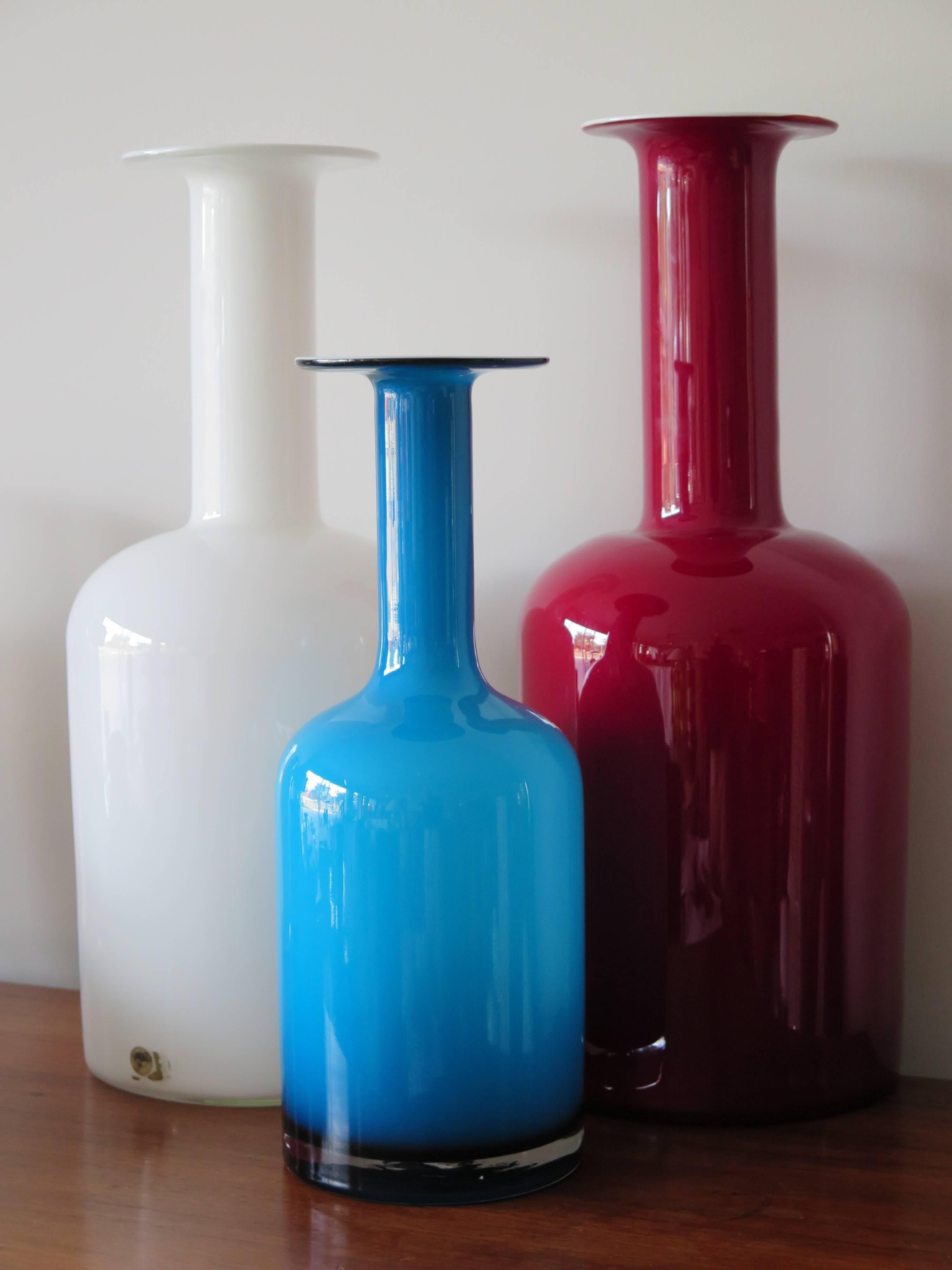Glass Bottle Vases by Kastrup Holegaard 3