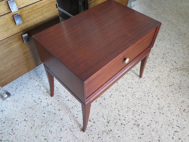 A Pair of Tommi Parzinger for Charak Modern Elegant Nightstands For Sale 2