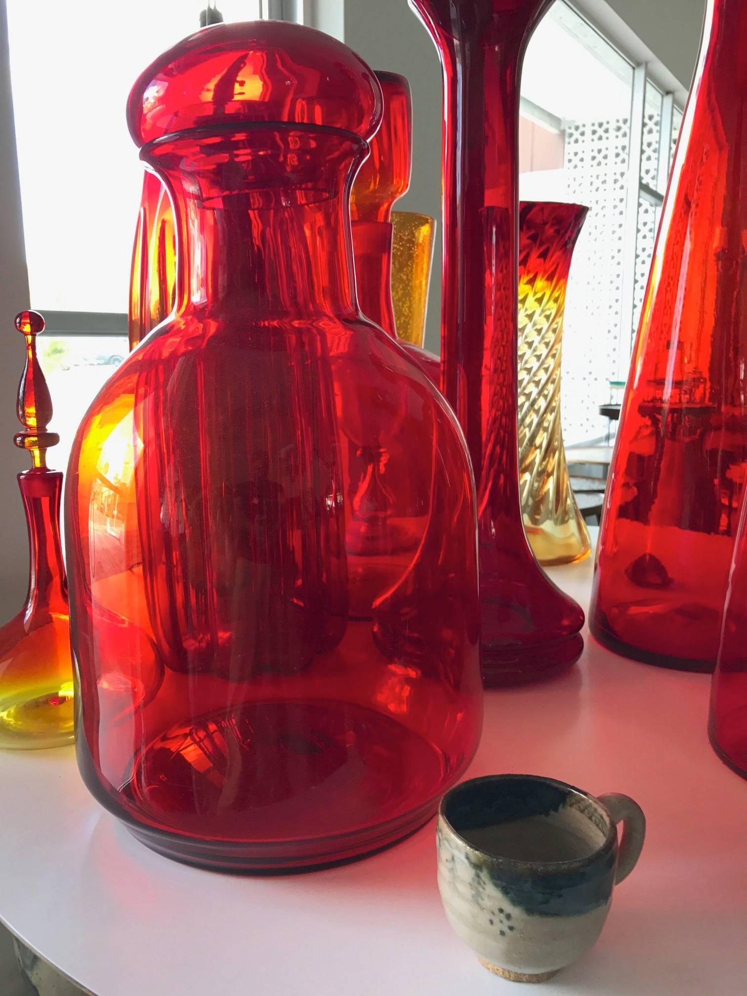 Américain The Collective of Large Blenko Glass Pieces (Collection de grandes pièces en verre de Blenko) en vente
