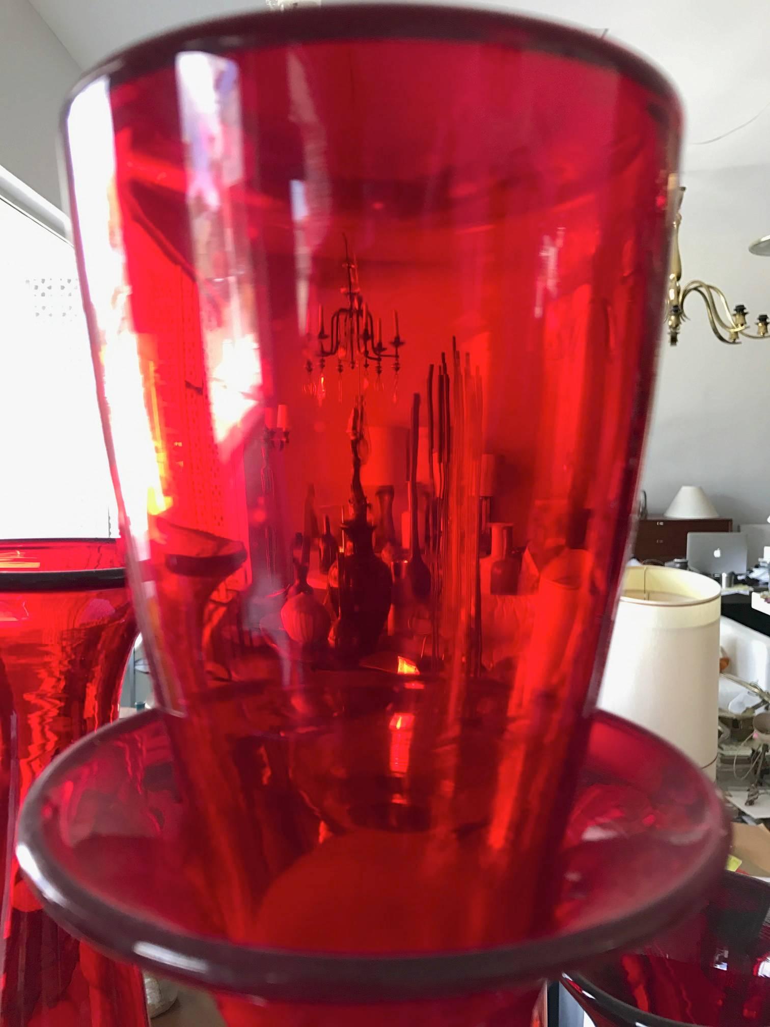 Collection of Large Blenko Glass Pieces In Good Condition For Sale In St.Petersburg, FL