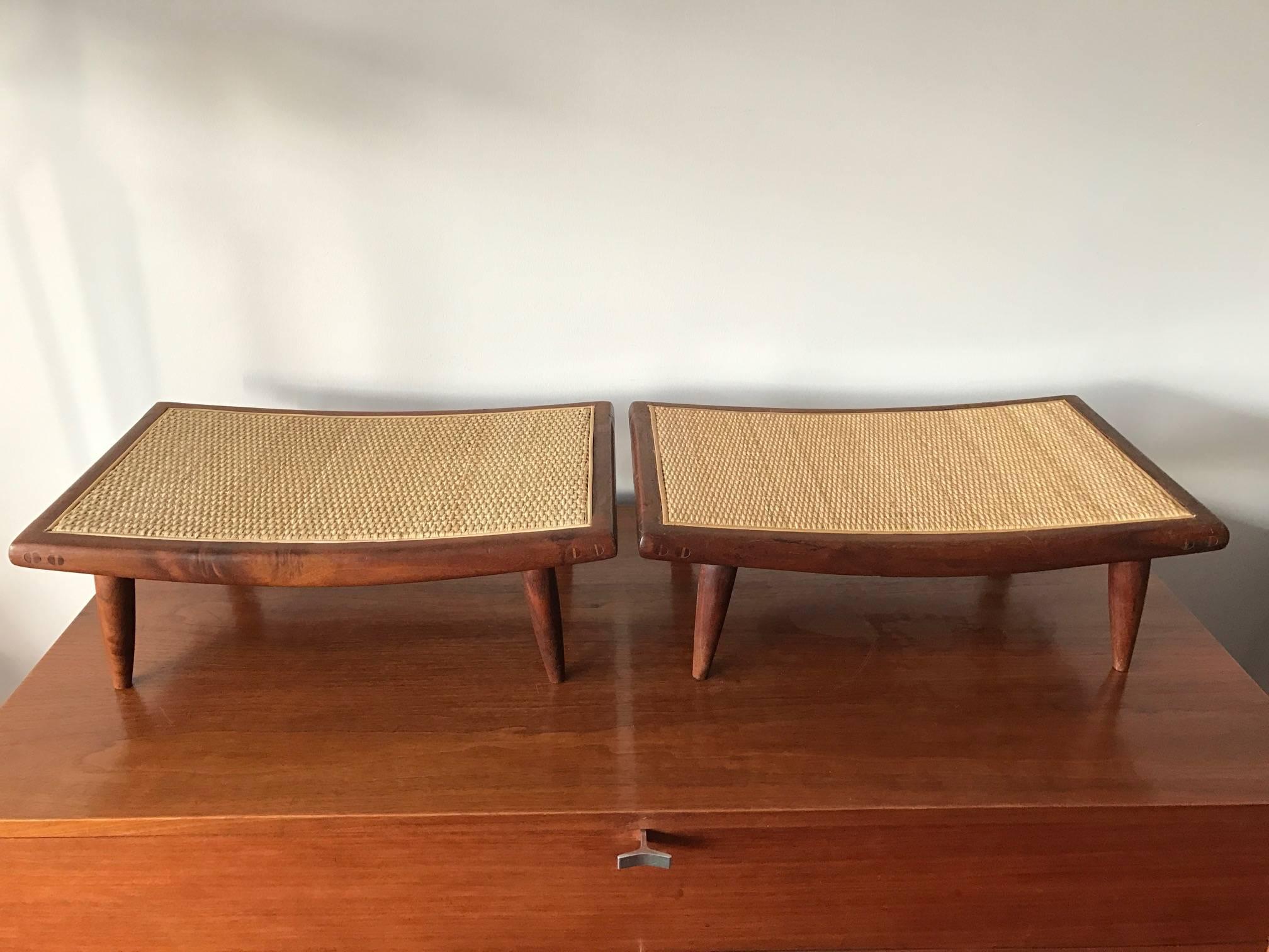 American Pair of Unusual Foot Stools