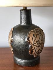 Ungewöhnliche Keramiklampe aus den 1950er Jahren