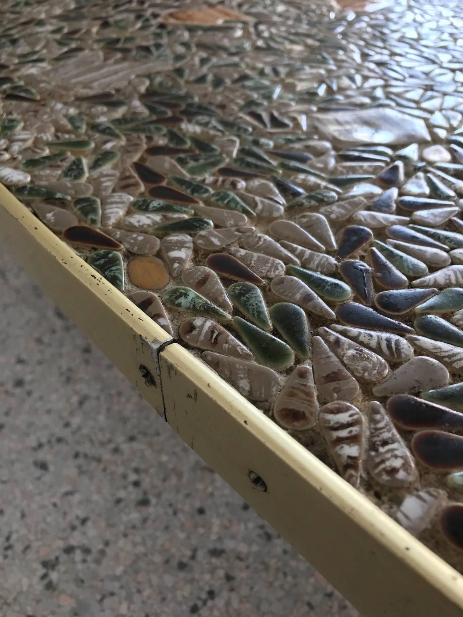 American Unusual Tile Biomorphic Coffee Table