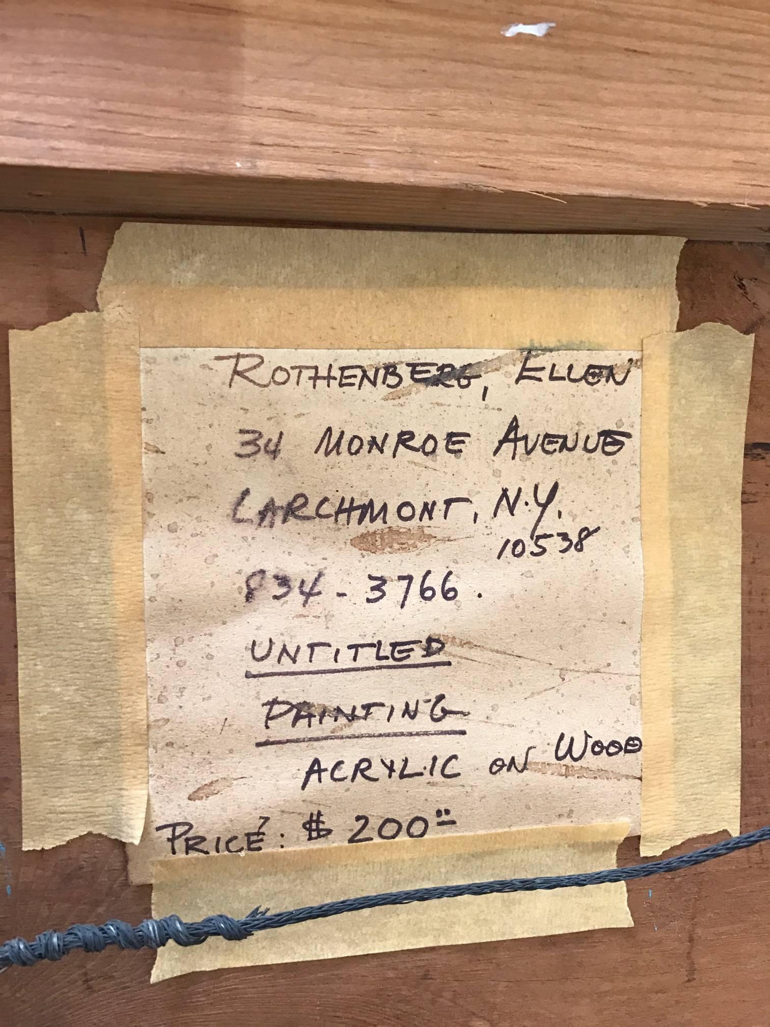 Fin du 20e siècle Acrylique sur bois d'Ellen Rothenberg en vente