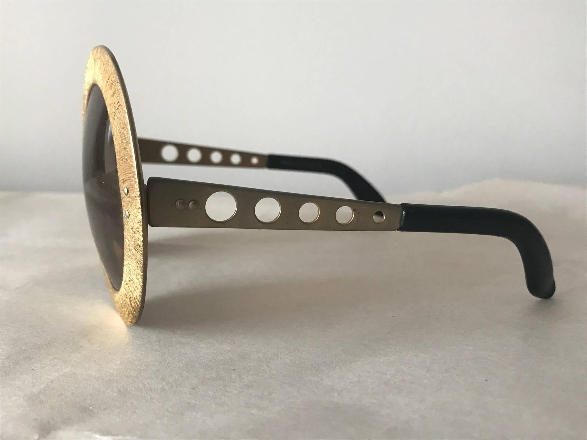 A pair of vintage 1970s sunglasses. Made in France.