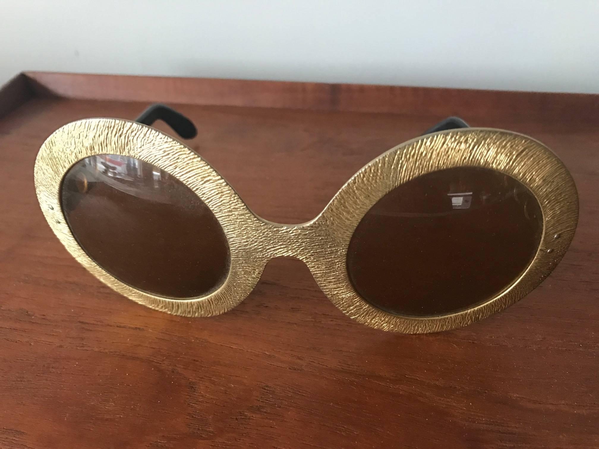 Modern Pair of Vintage French 1970s Sunglasses For Sale