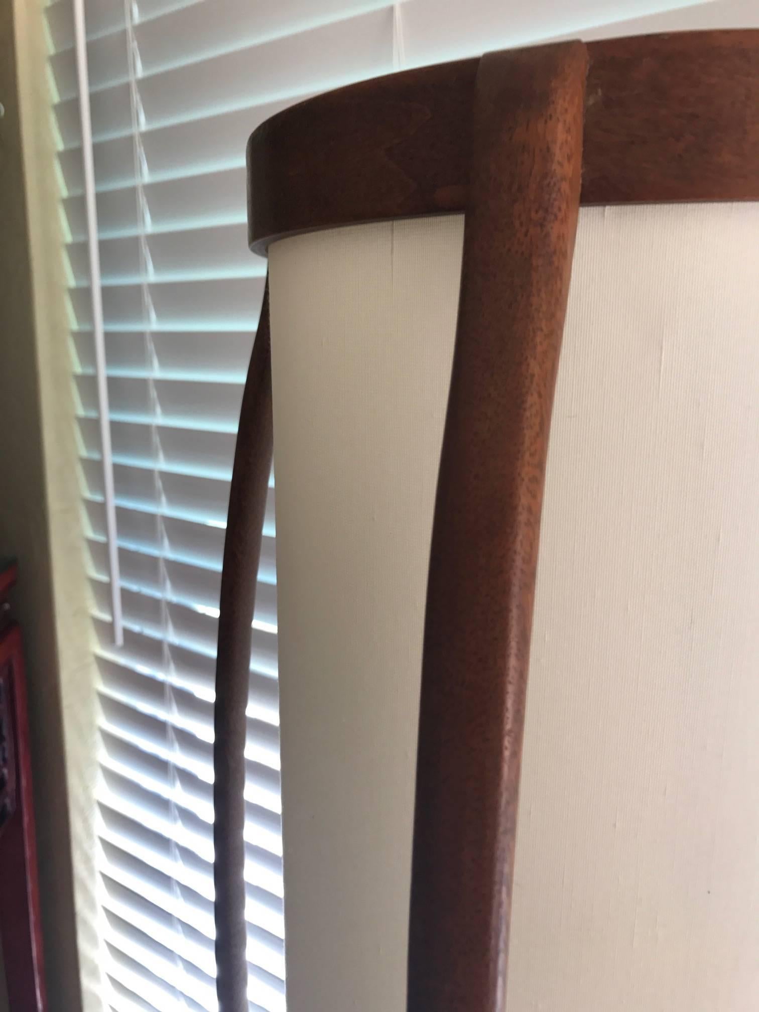 American Modeline Sculptural Walnut Mid-Century Modern Floor Lamp