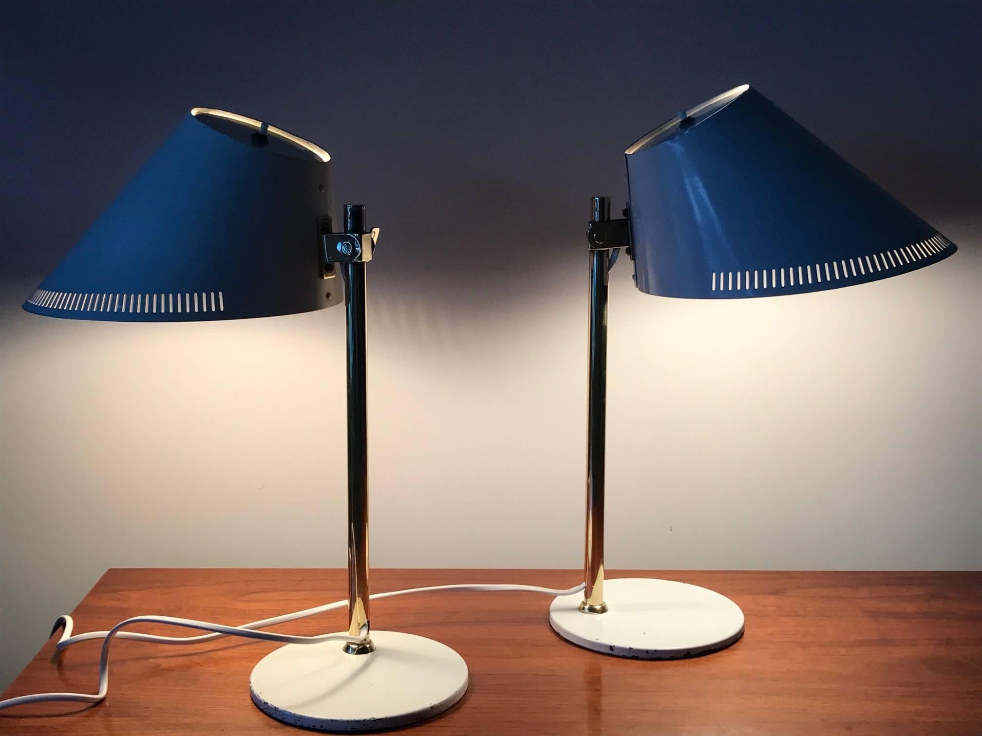 Pair of Table Lamps by Paavo Tynell Model 9227 In Good Condition In St.Petersburg, FL