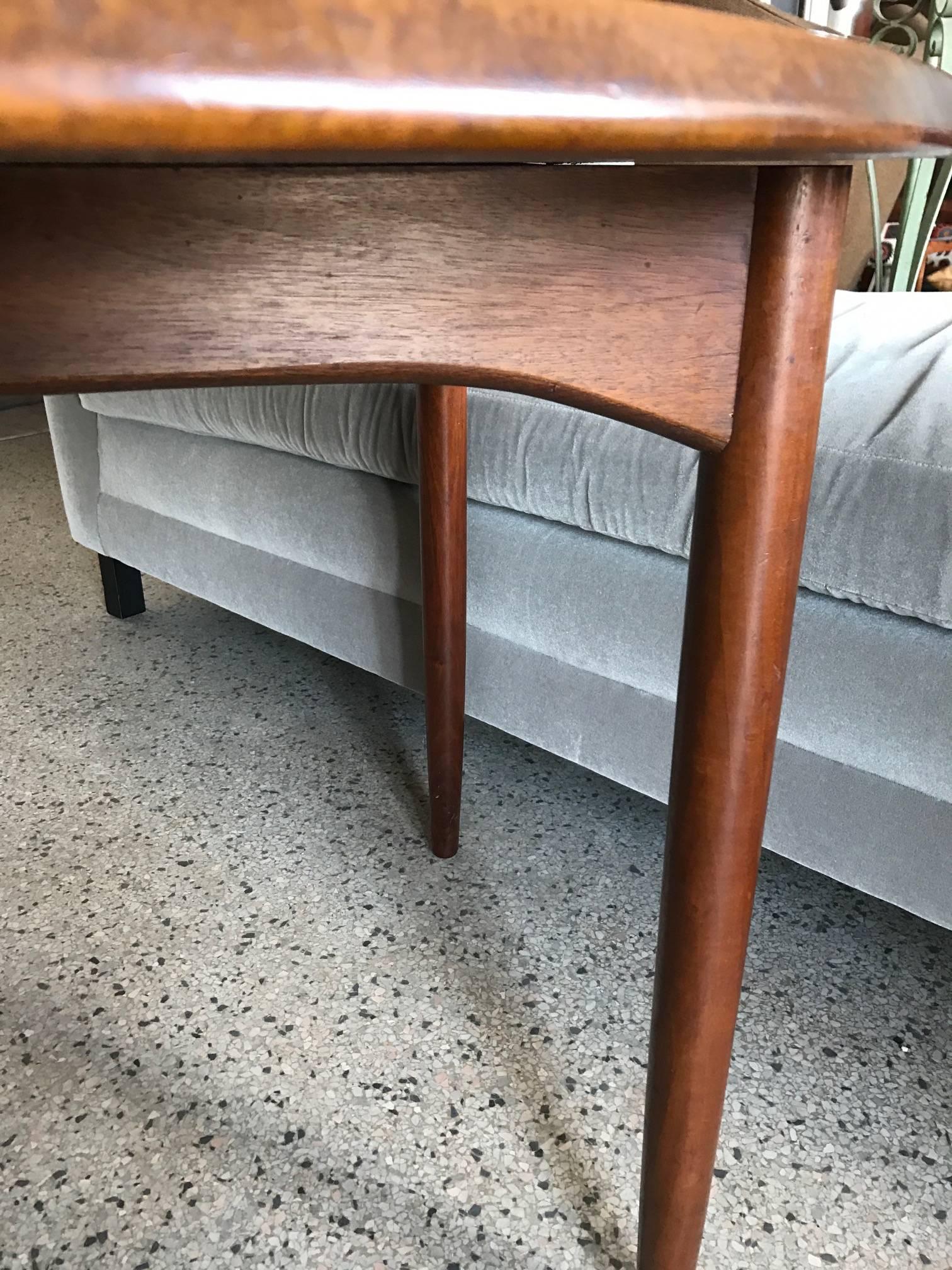 Mid-Century Modern Kurt Ostervig Dining Table with Two Leaves