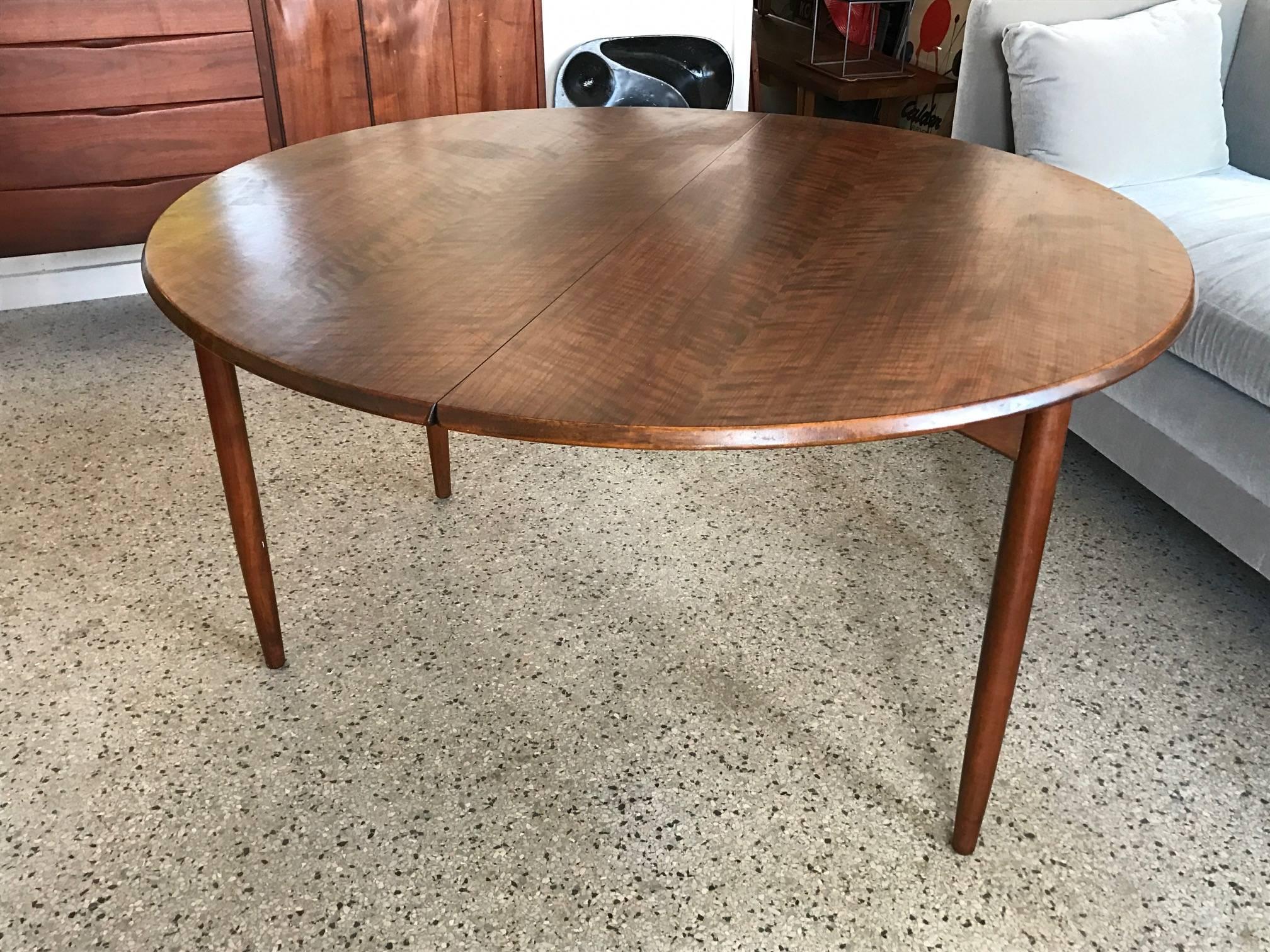 Kurt Ostervig Dining Table with Two Leaves In Good Condition In St.Petersburg, FL