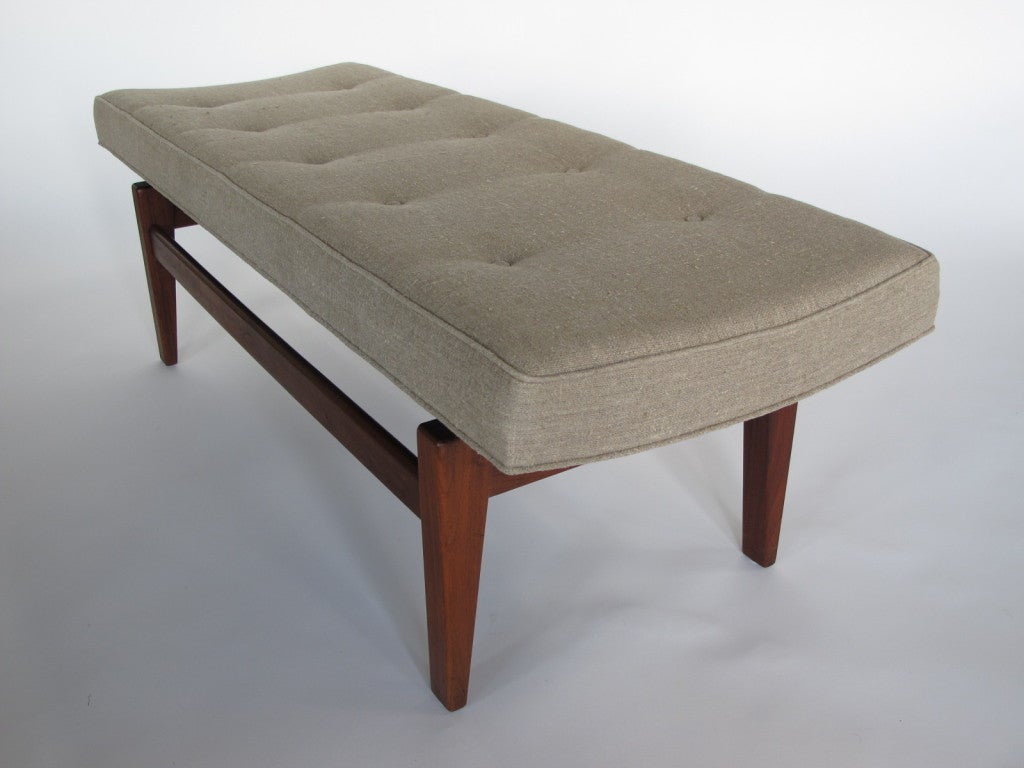 Jens Risom Upholstered Bench In Good Condition In St.Petersburg, FL
