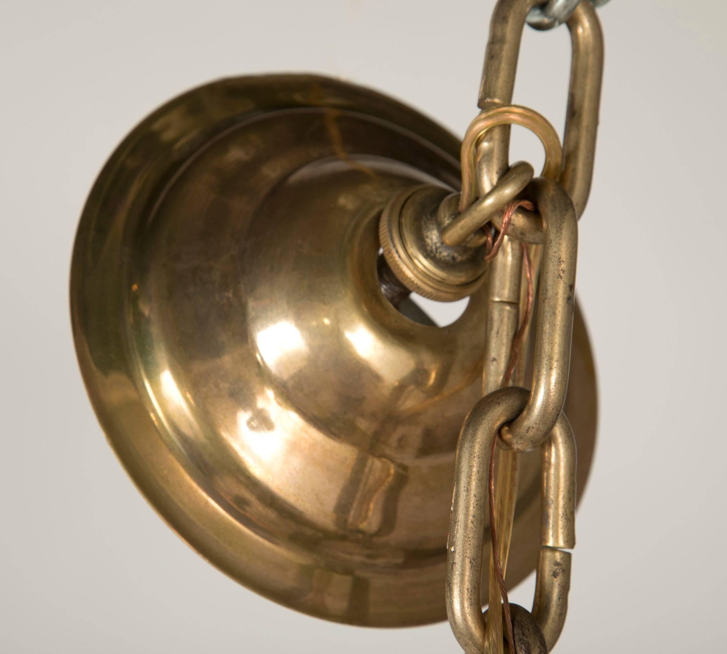 Italian Mid-Century Modern Brass Twelve-Light Chandelier 1