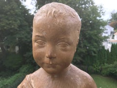 Italian Grand Tour Carved Wood Bust of a Child