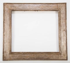17th Century Italian Silver Gilt Frame with Mirror, Large-Scale