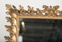 Italian Rococo Giltwood Mirror, Hand-Carved, Mid-19th Century