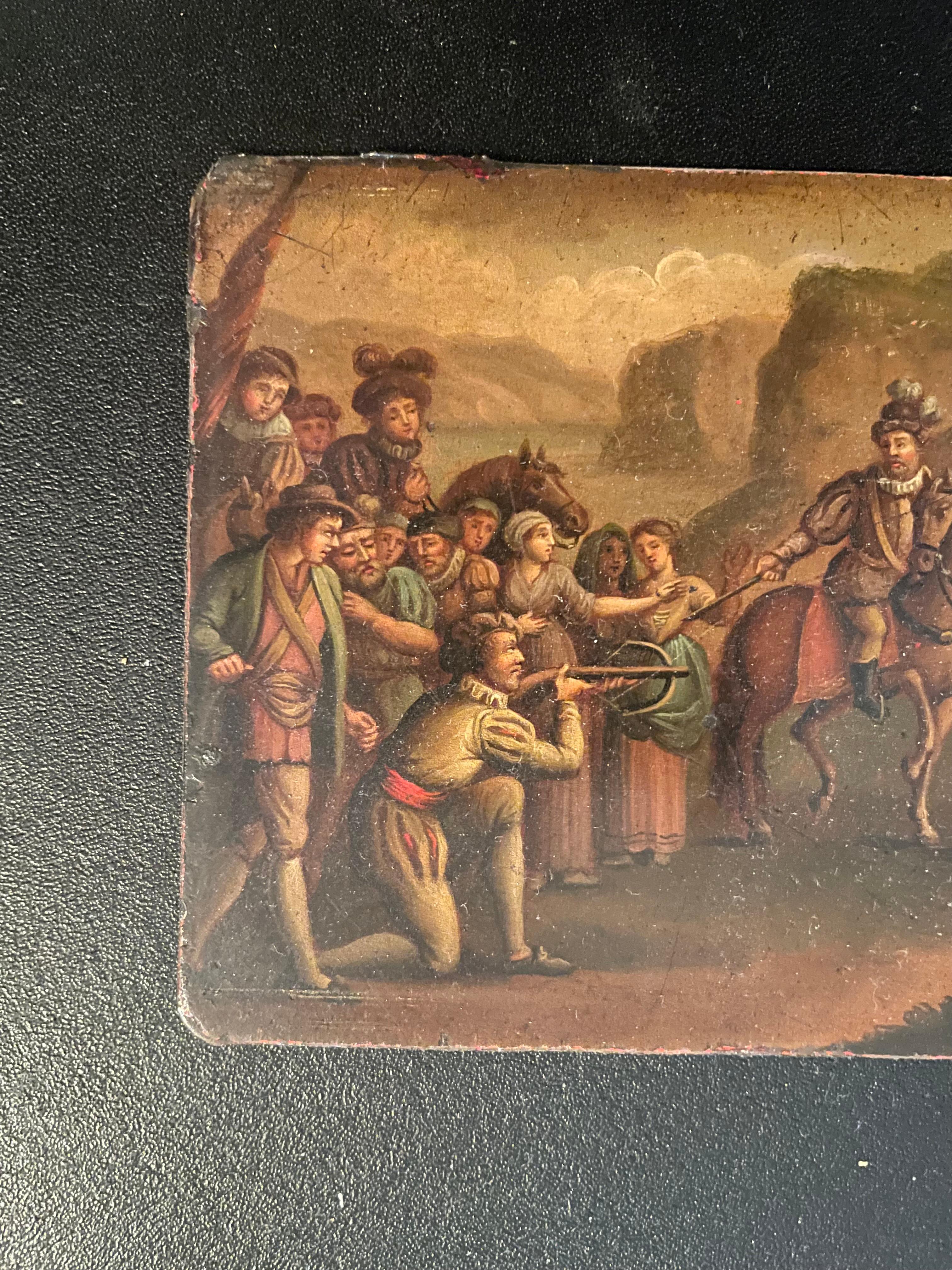 19th Century Swiss Oil Painting of the Legend of William Tell For Sale 1