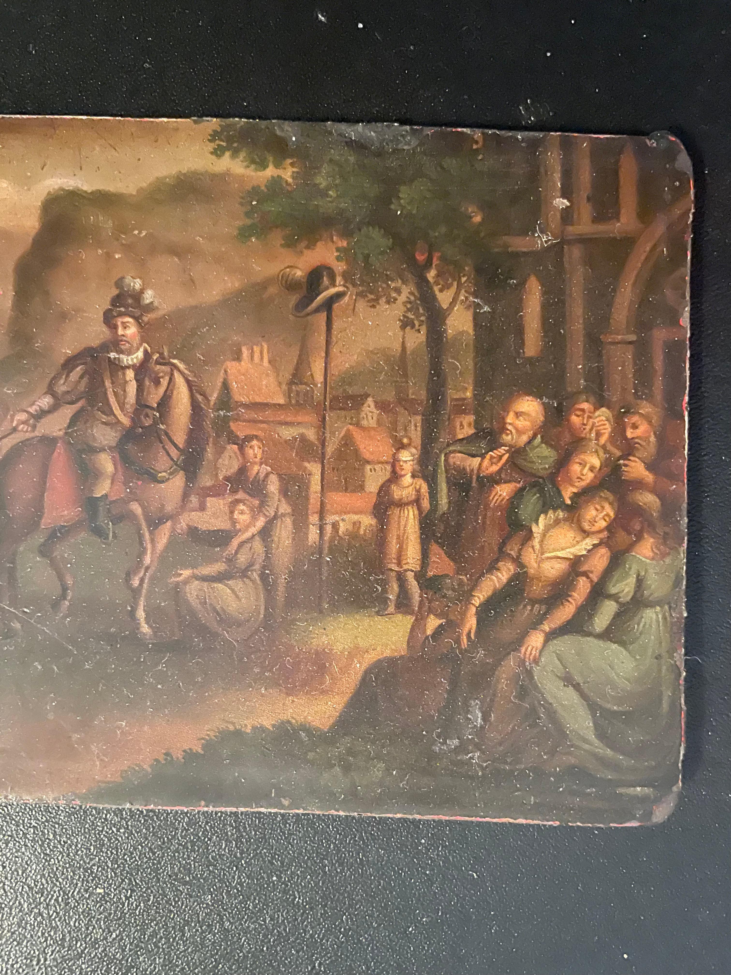 19th Century Swiss Oil Painting of the Legend of William Tell For Sale 3