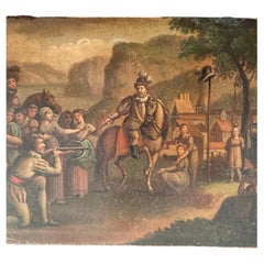 19th Century Swiss Oil Painting of the Legend of William Tell