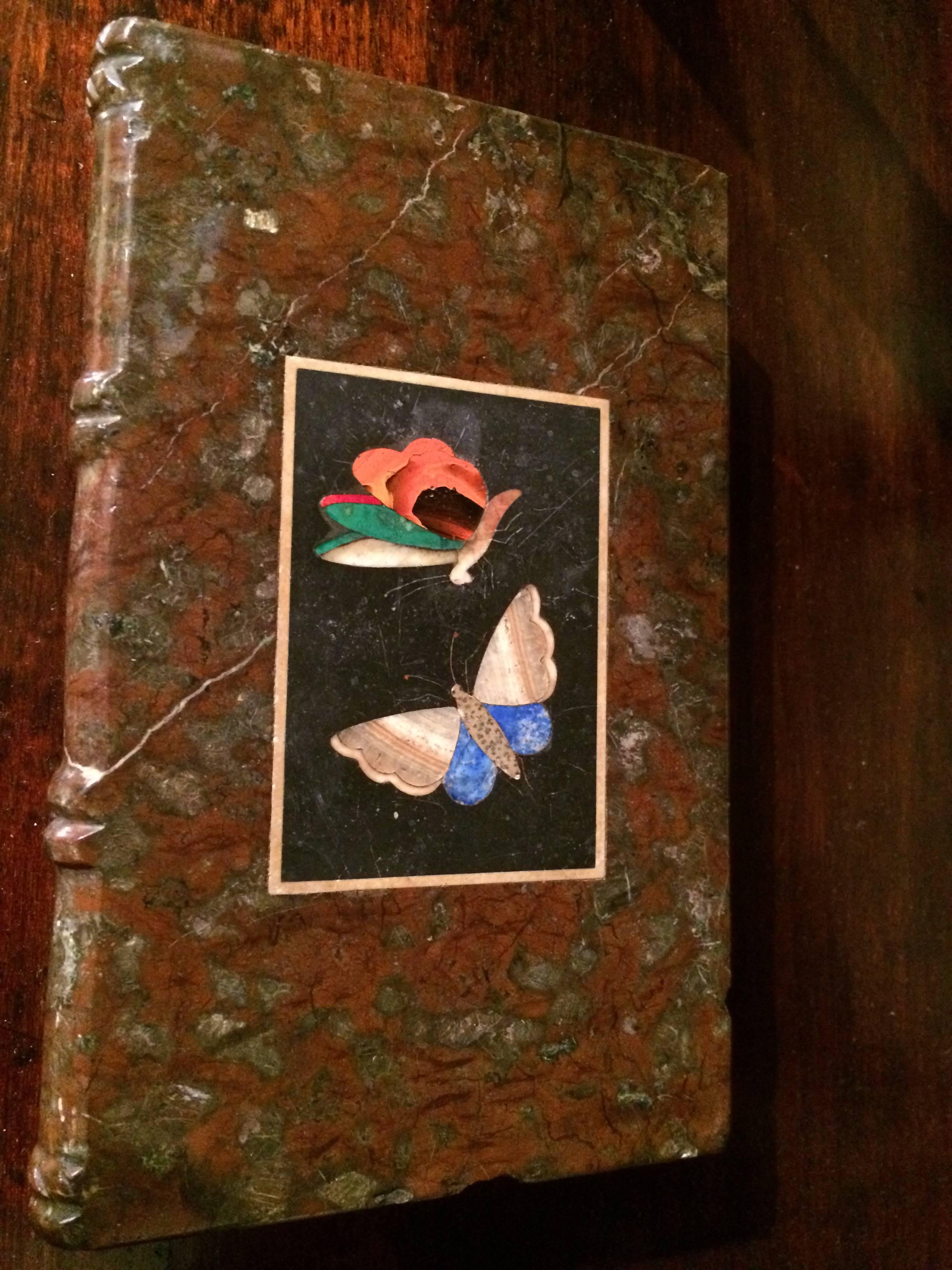 19th Century Pietra Dura Butterfly Paperweight