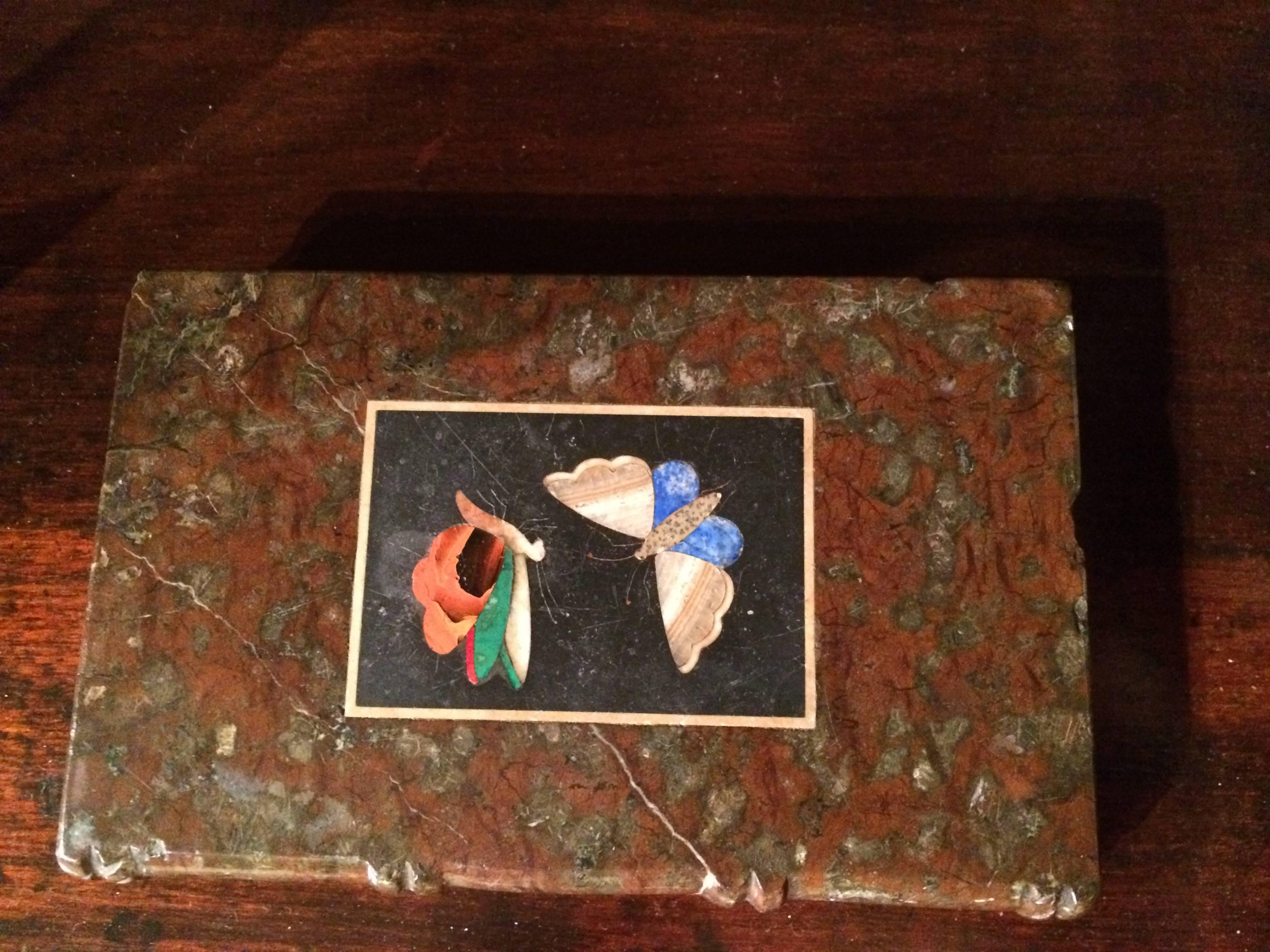 Italian Pietra Dura Butterfly Paperweight