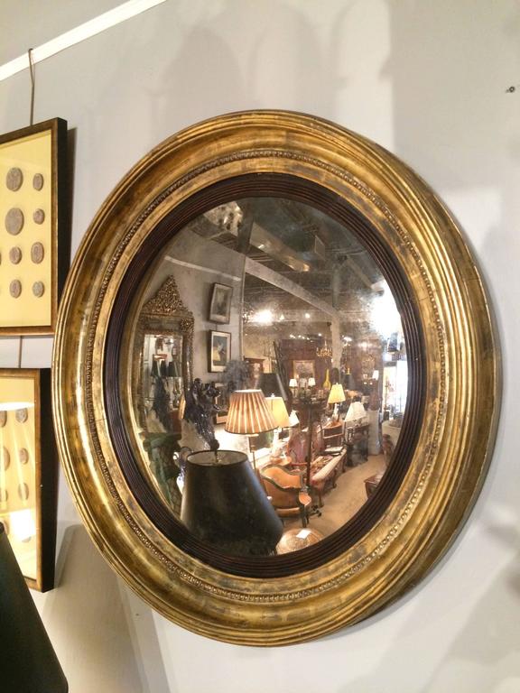 Pair of LargeScale Regency Convex Mirrors For Sale at 1stDibs
