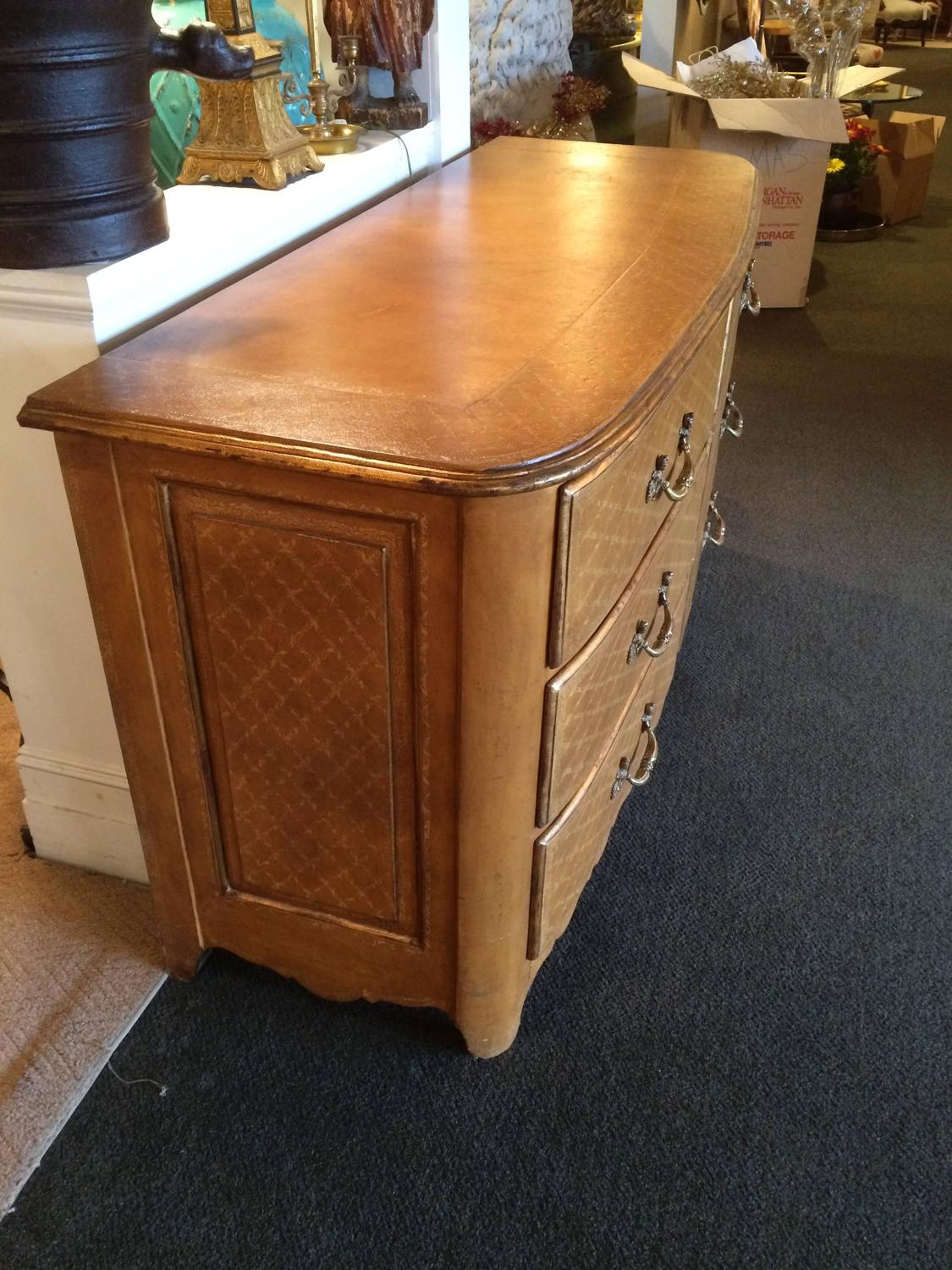 Pair of Leather Commodes For Sale at 1stdibs