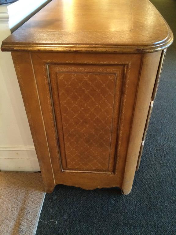 Pair of Leather Commodes For Sale at 1stdibs